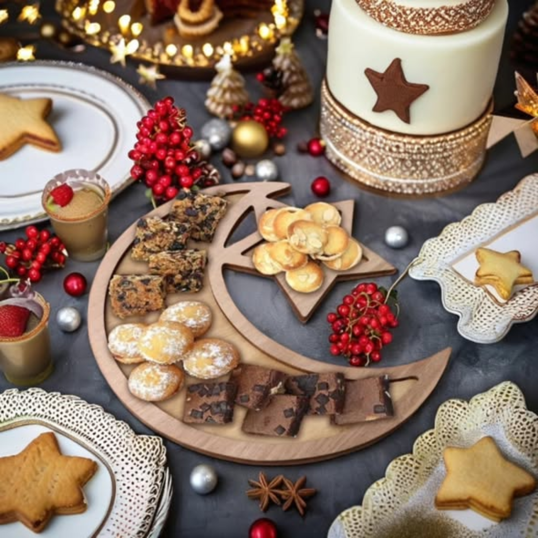 Ramadhan / Eid Mubarak Moon Star Serving Tray