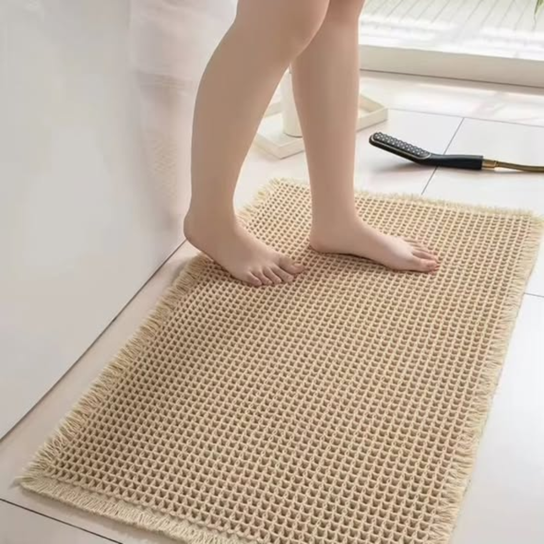 Minimalist Waffle Bathroom Door Mat