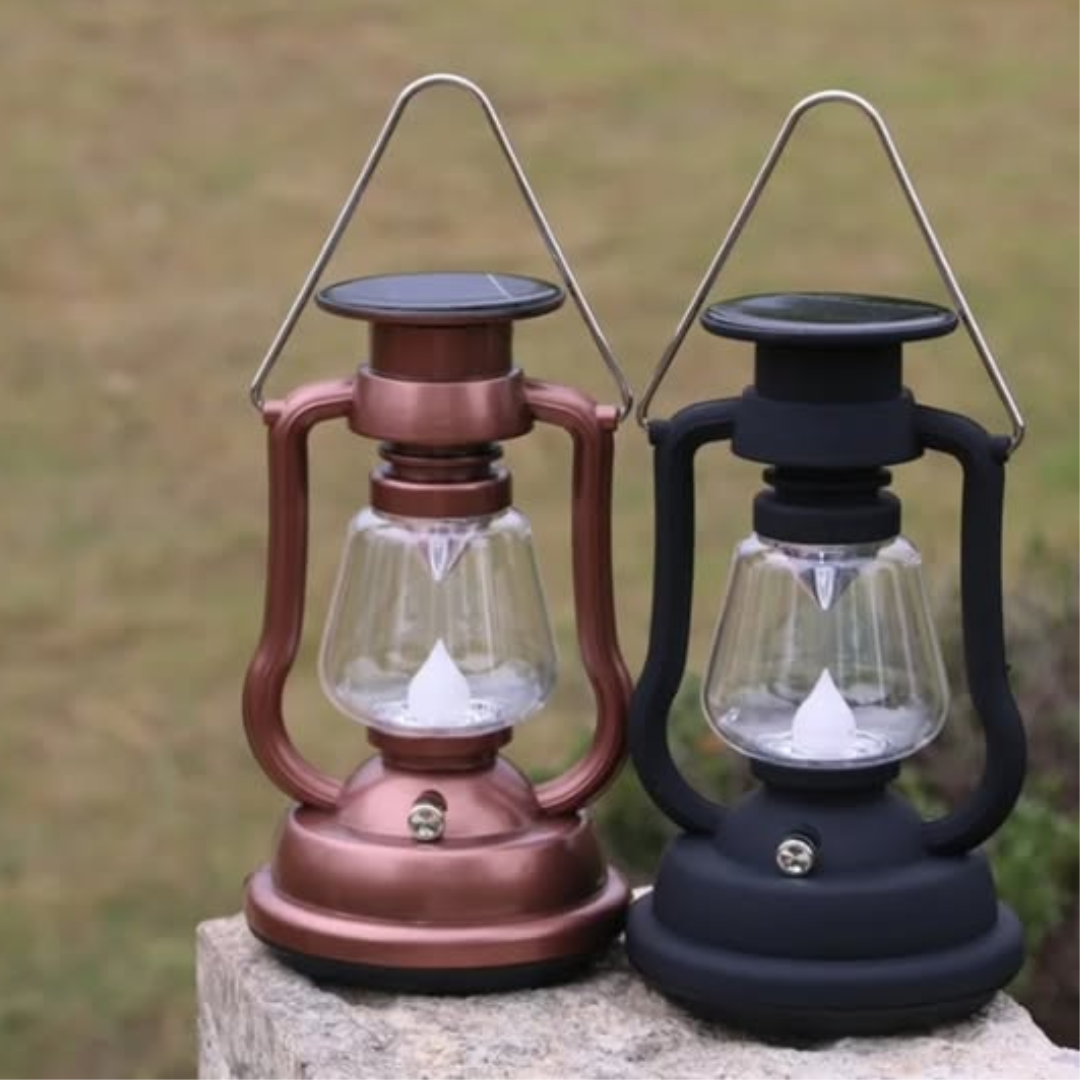 Solar Rechargeable Hand Crank Camping Home LED Lantern
