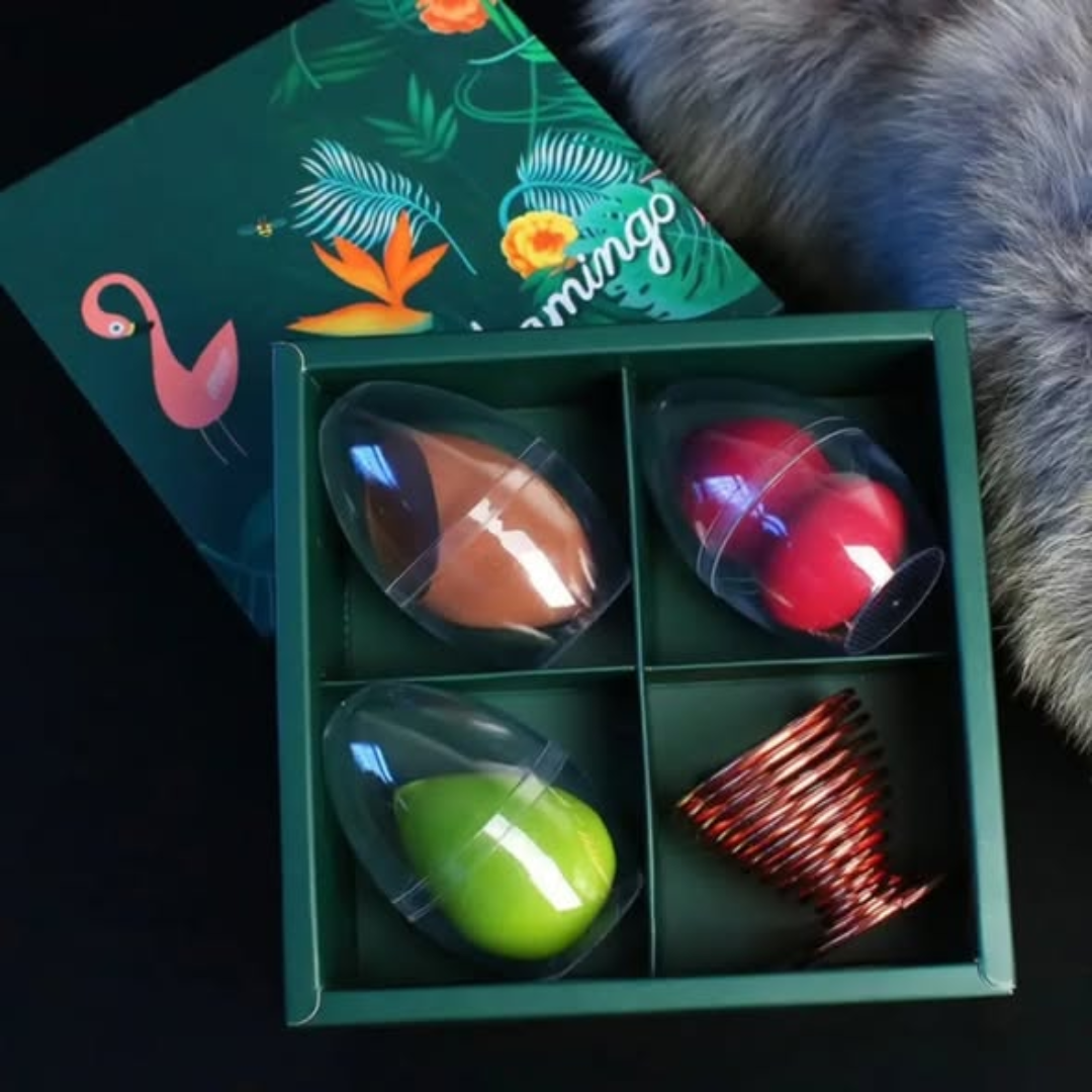3pc make-up beauty blending sponges with stand