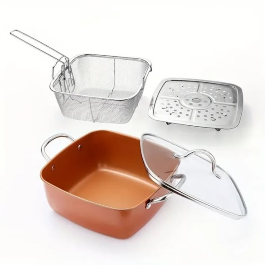 Long Handle Copper Pan