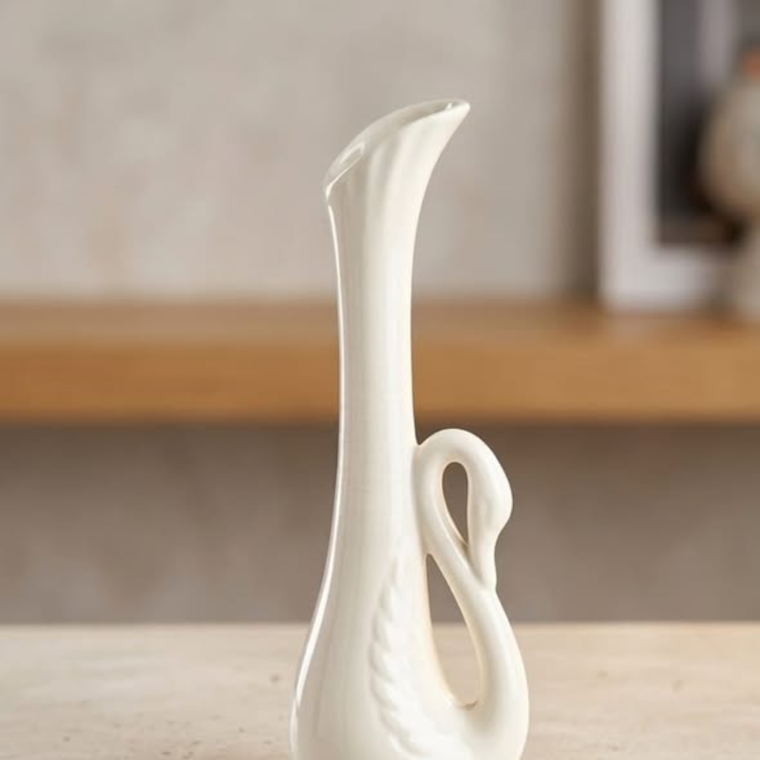Ceramic swan vase