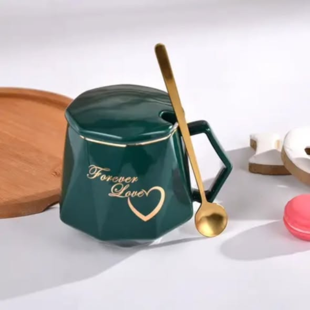 Diamond Shape Ceramic Cup Set