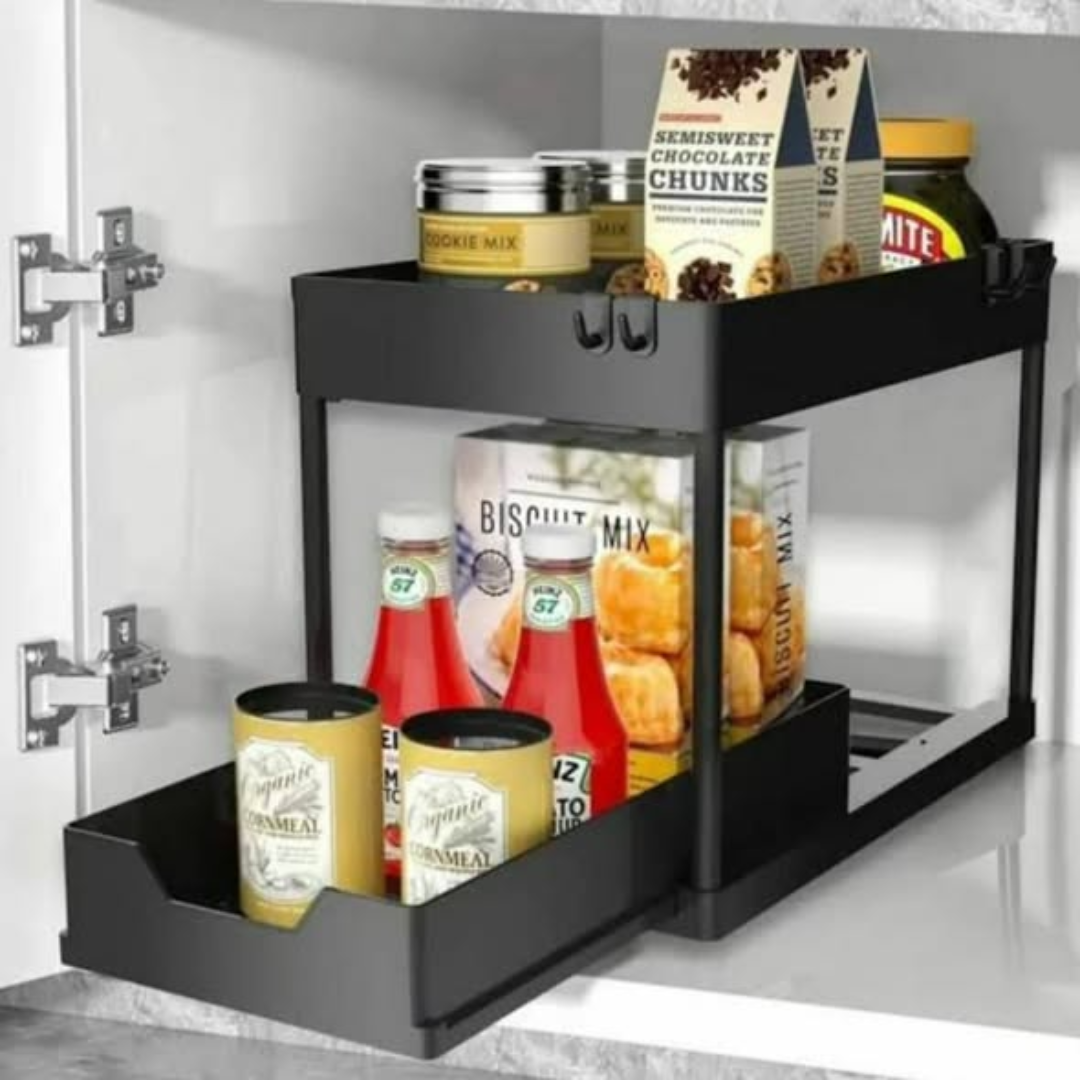 2-Tier Multi-Purpose Pull-Out Rack