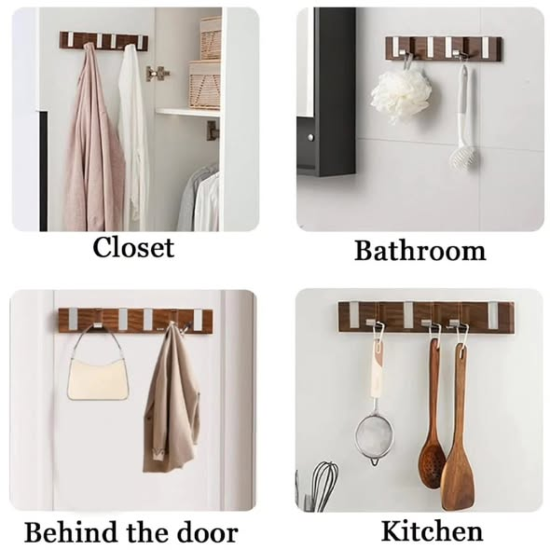 Multifunctional Wood-Finish Hook