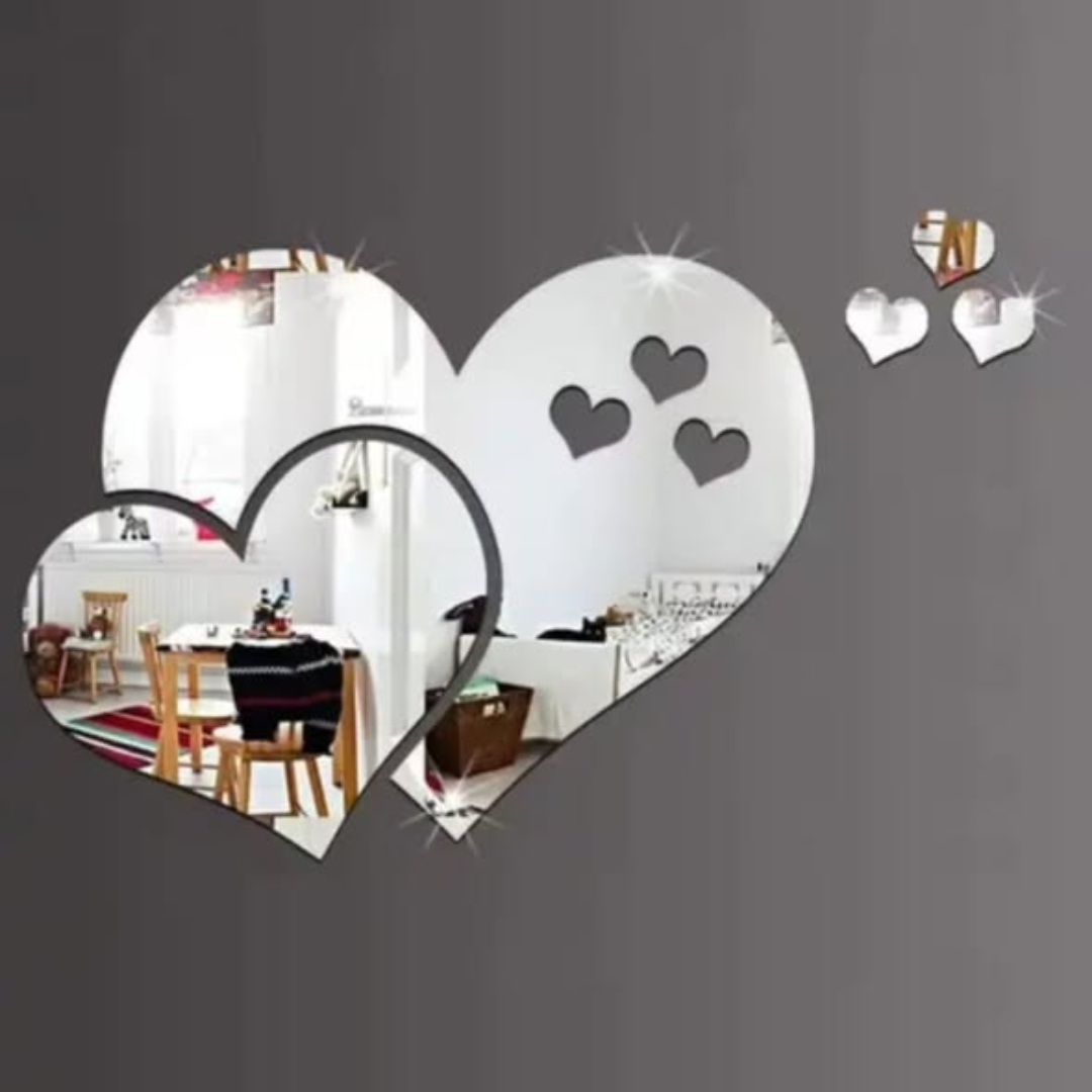 3D Heart Wall Mirror
