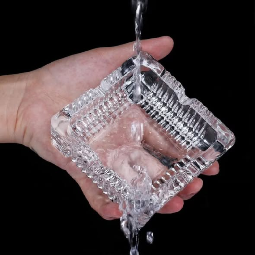 Square Clear Glass Ash Tray