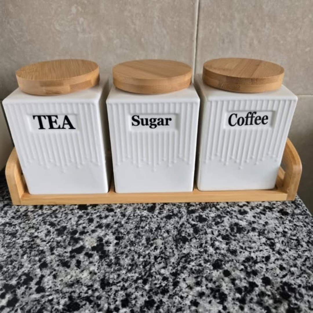 3pc Ceramic Canister Set