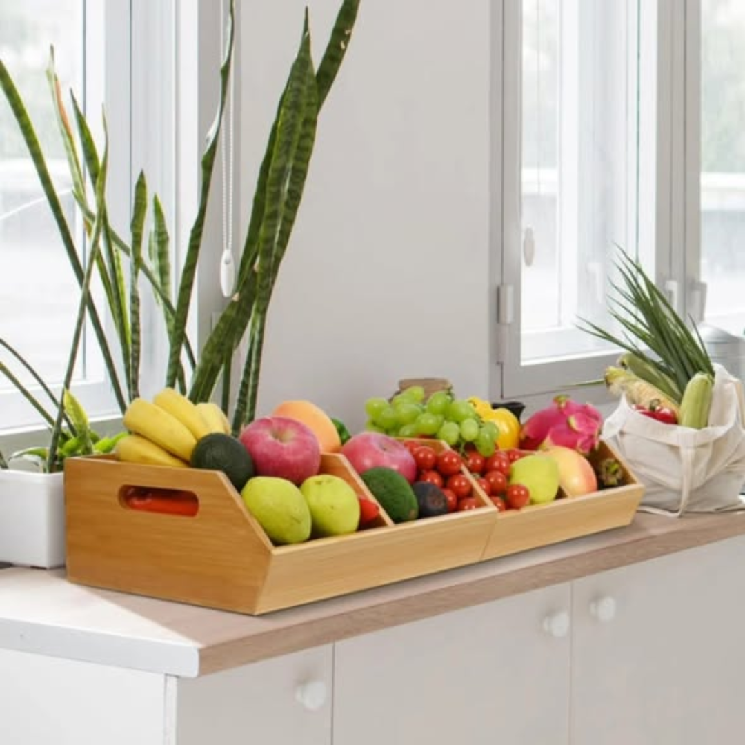 Bamboo pantry organizer