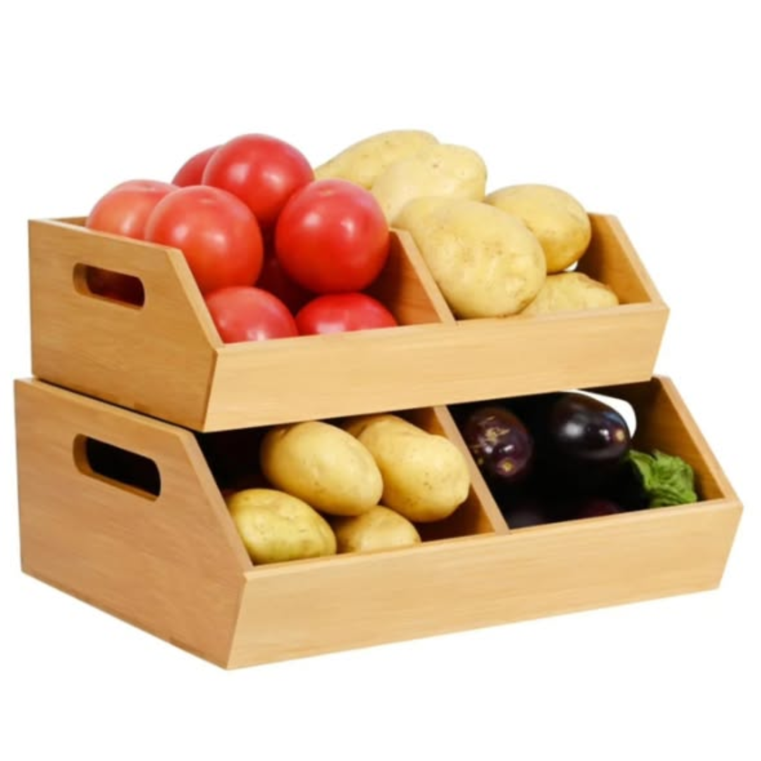 Bamboo pantry organizer