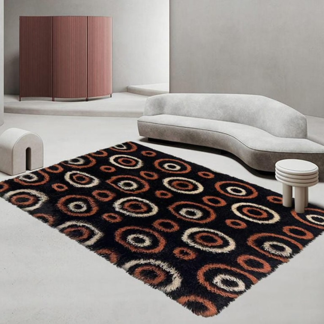 Fluffy Plain and Pattern Carpet