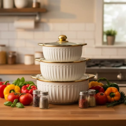 3pcs Ceramic Pots