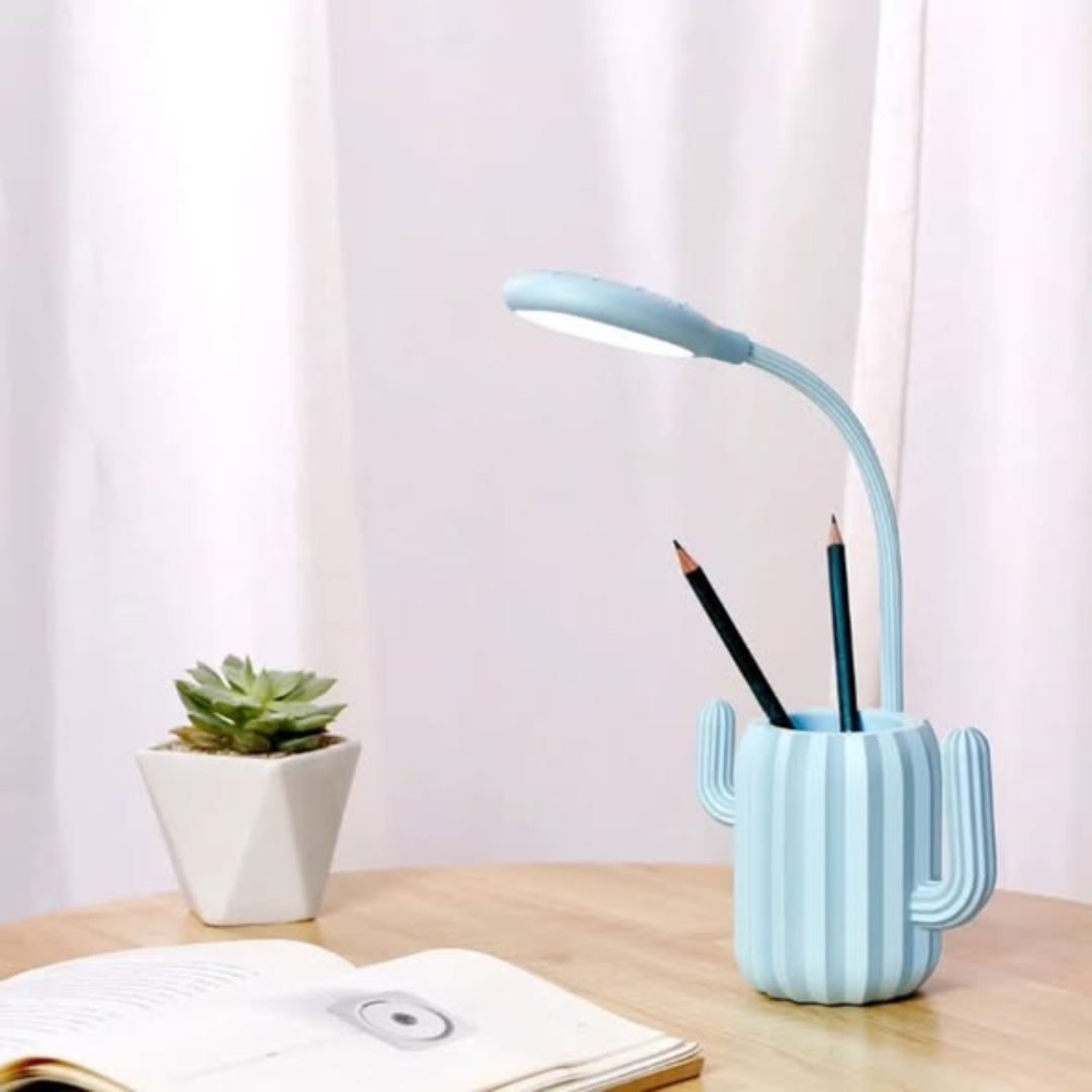 Rechargeable foldable cactus desk lamp
