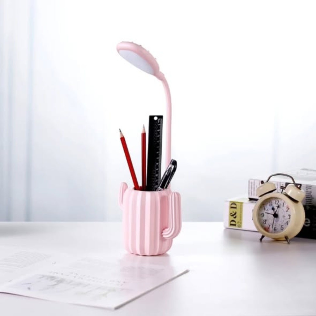 Rechargeable foldable cactus desk lamp