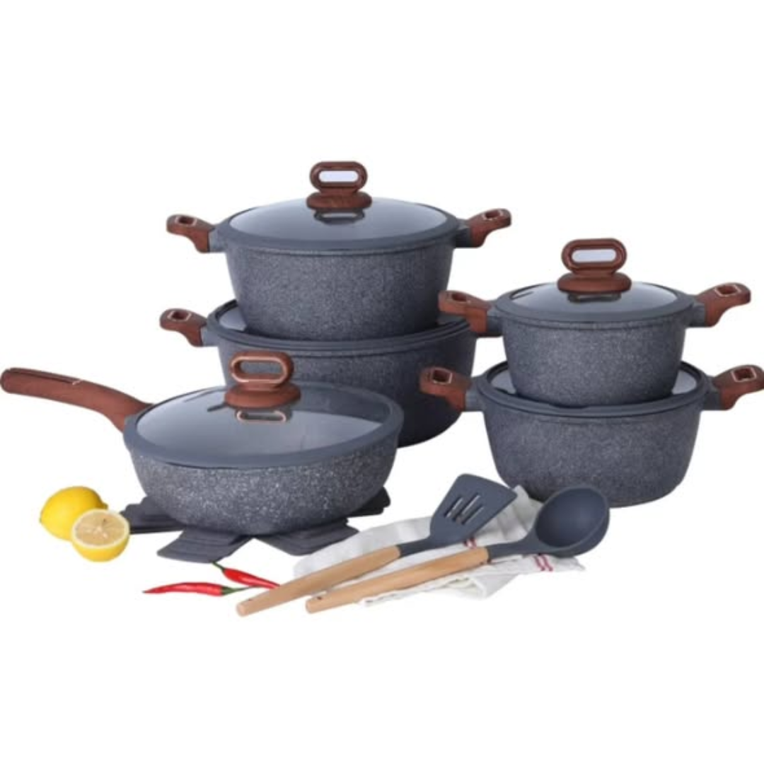 16 Pcs Donnor Berry Granite Nonstick Cookware Set