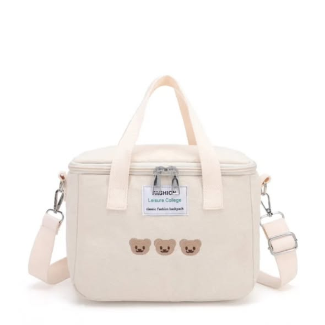 Fashion cartoon mommy bear lunch bag