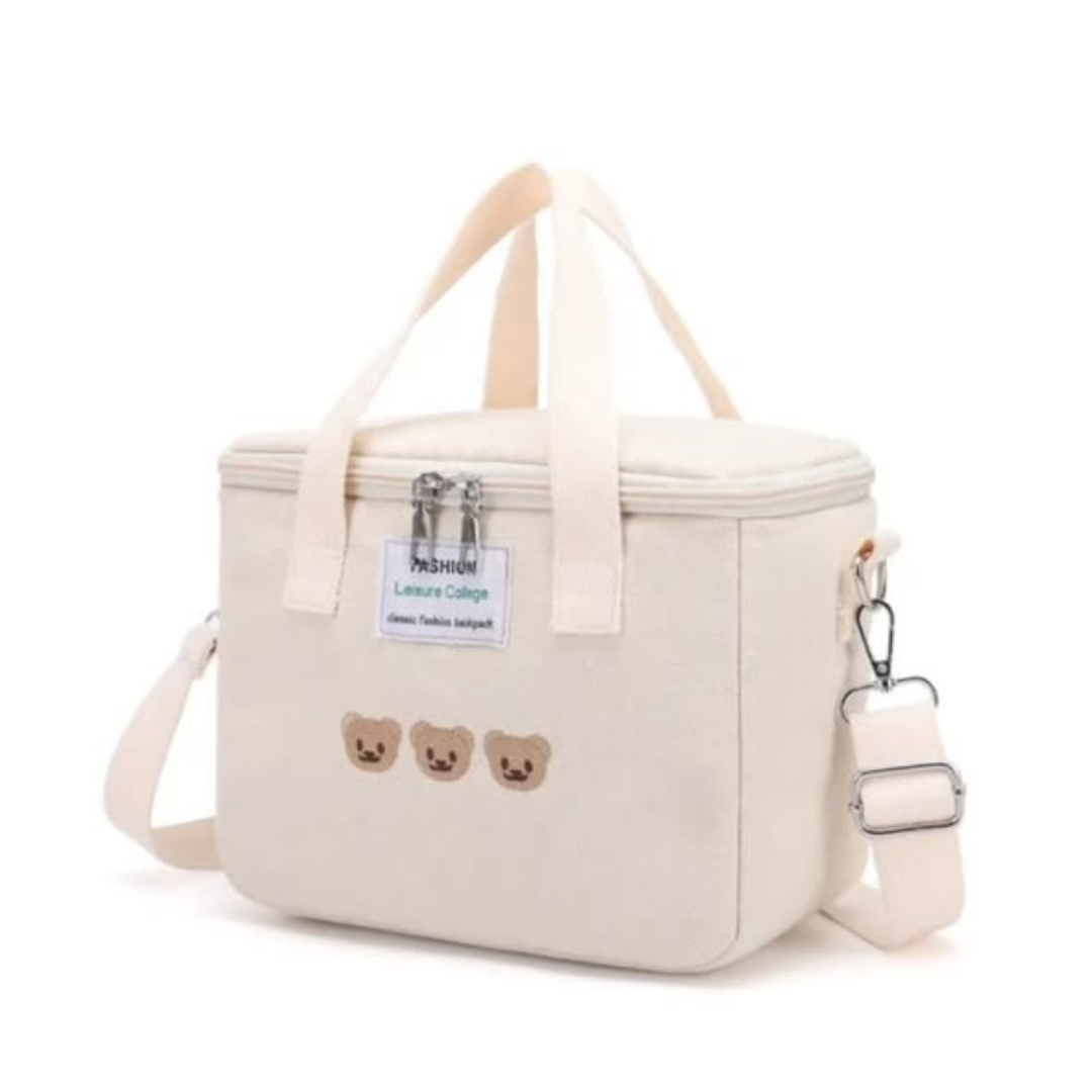 Fashion cartoon mommy bear lunch bag