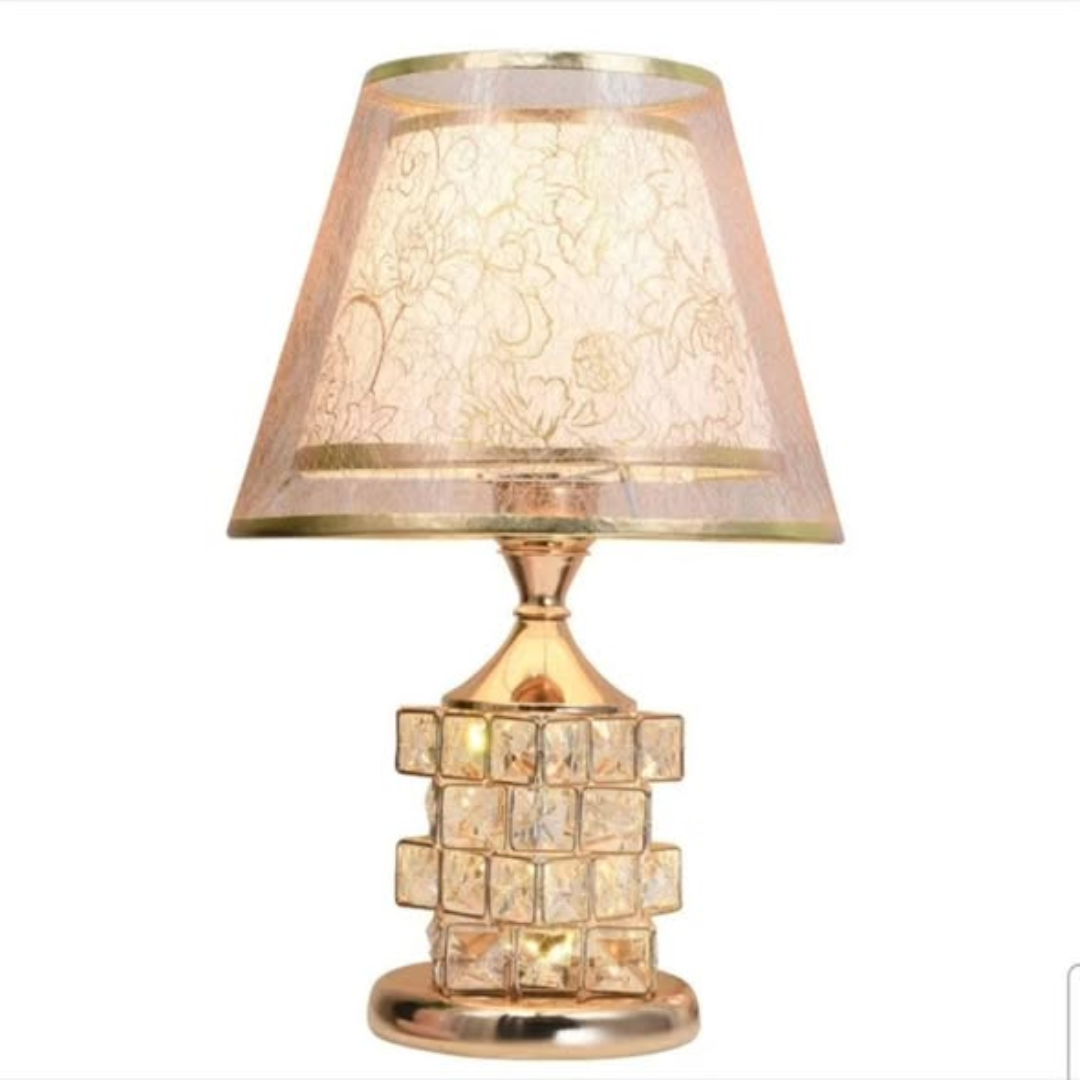 DOUBLE SHADE CRYSTAL TABLE LAMP