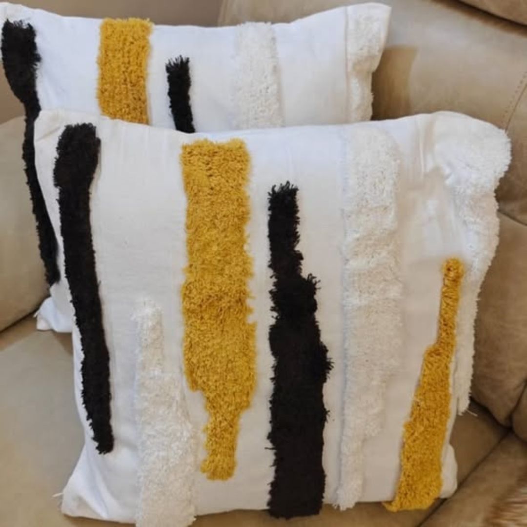 Throw pillow covers with tassels