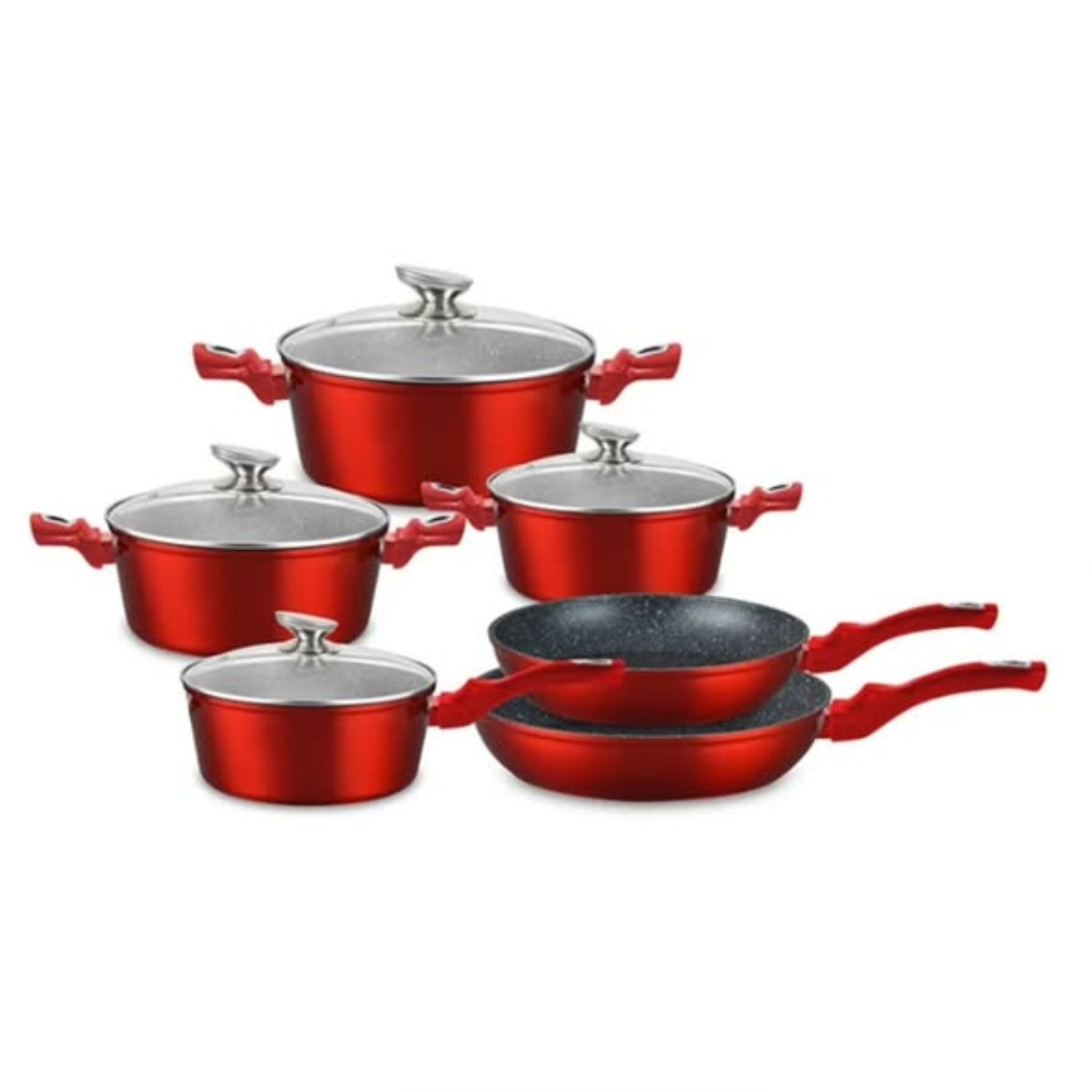 15pc Cookware Set (Red)