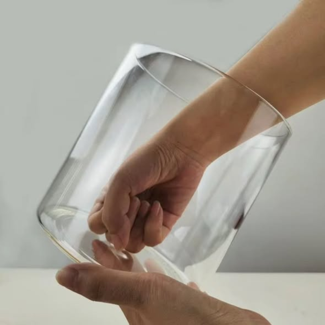 Airtight borosilicate glass storage jars
