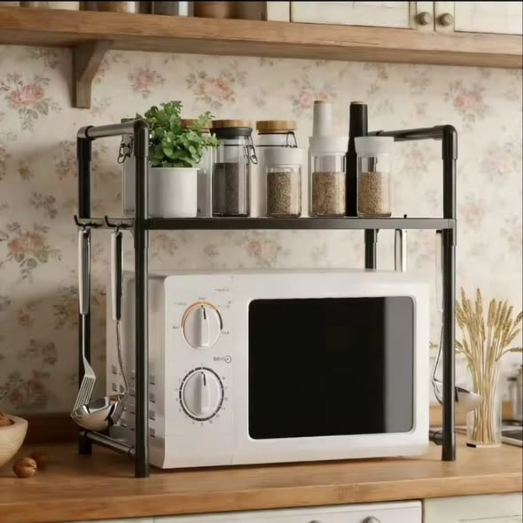 Double layer metallic microwave organizer