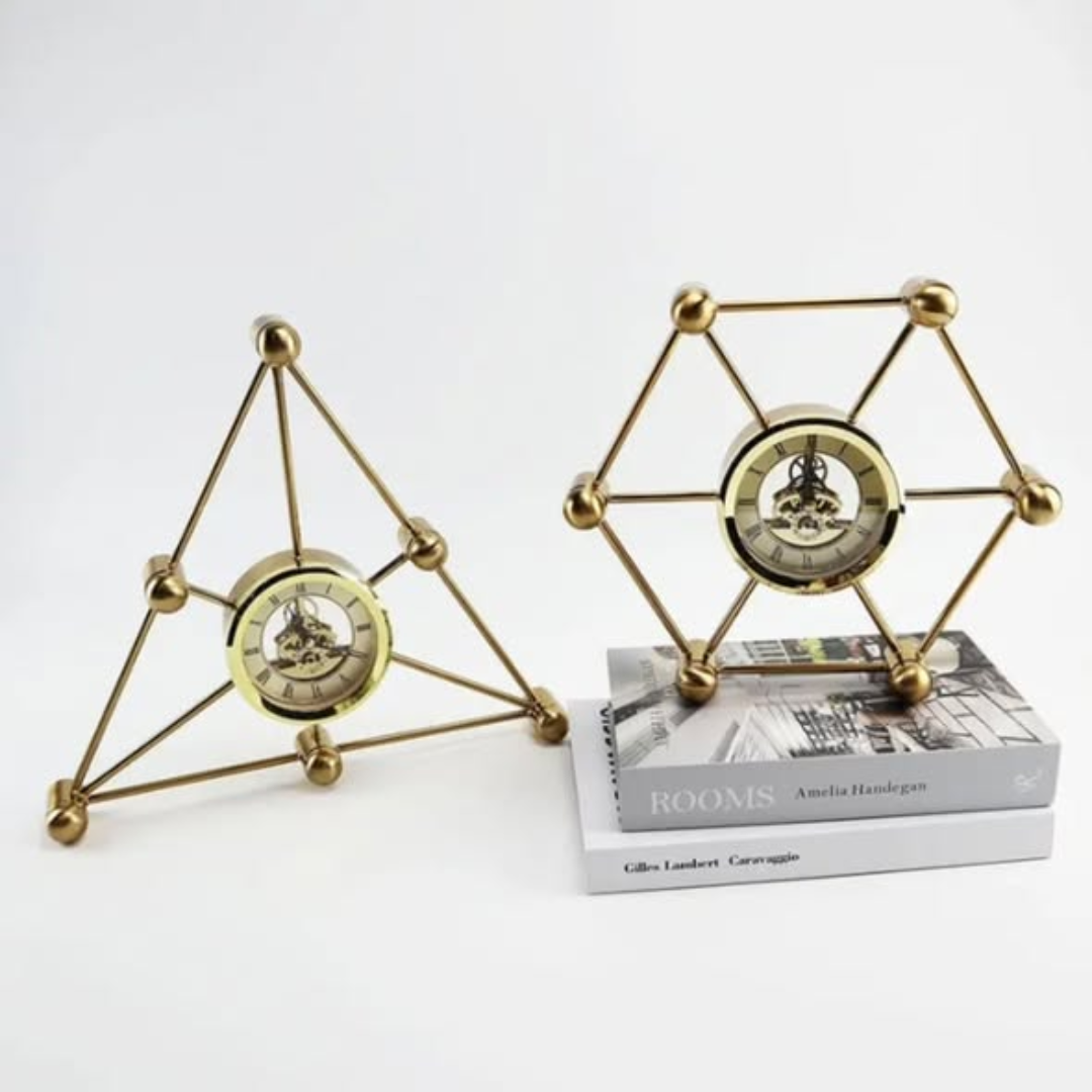Geometric shaped desktop clock