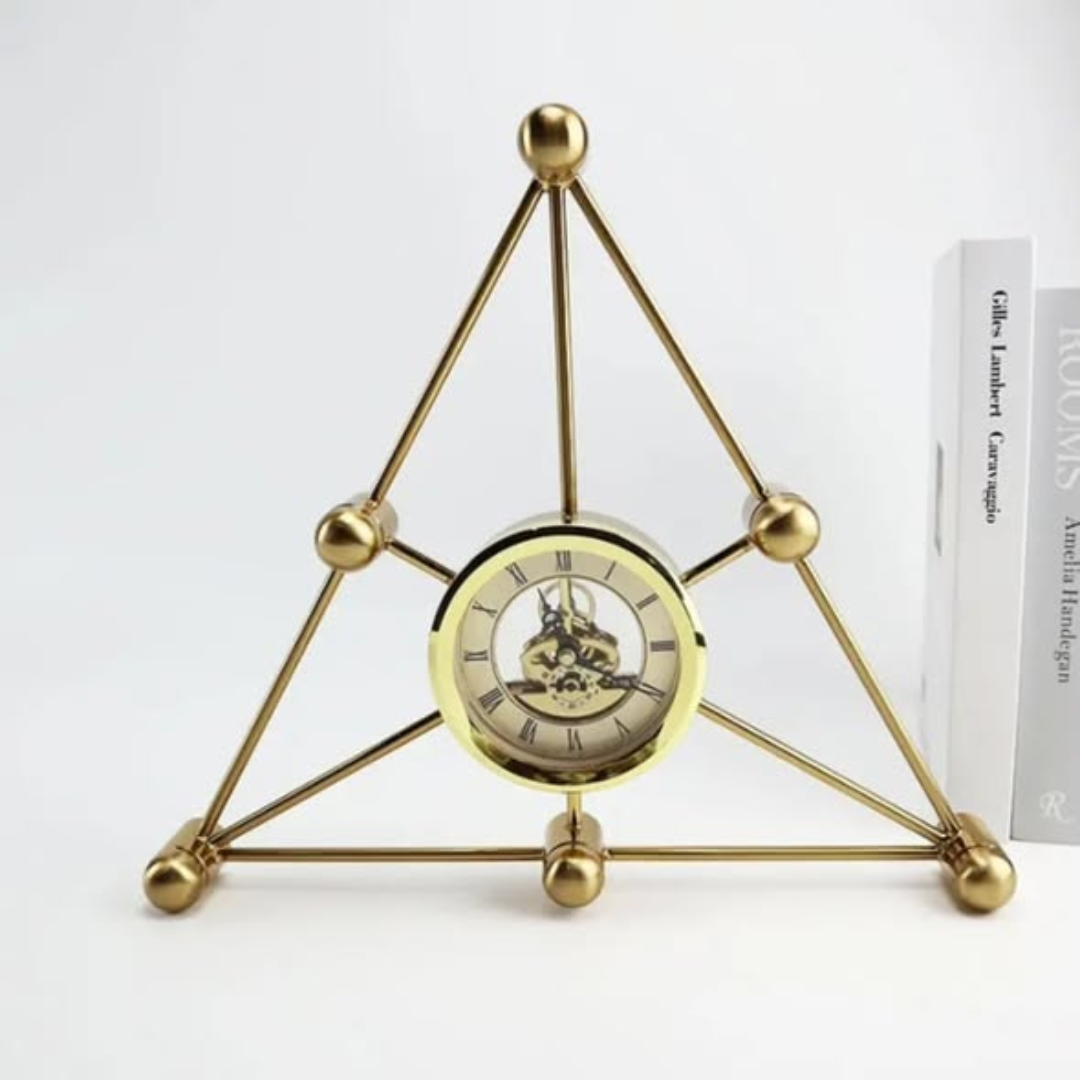 Geometric shaped desktop clock