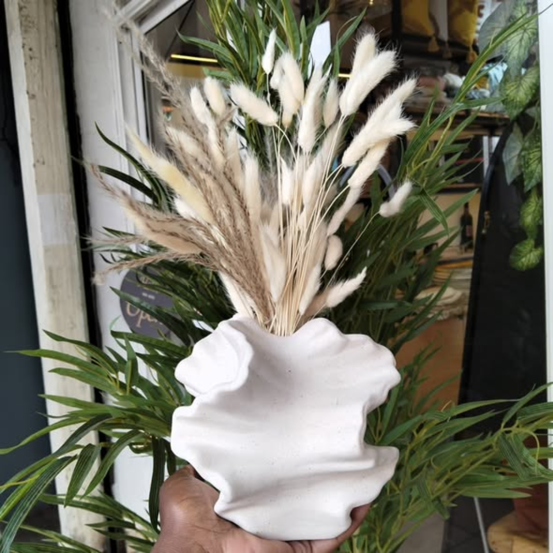 Decorative irregular shaped ceramic vase