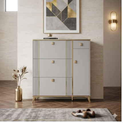 Sleek Bucket Flip Shoe Cabinet