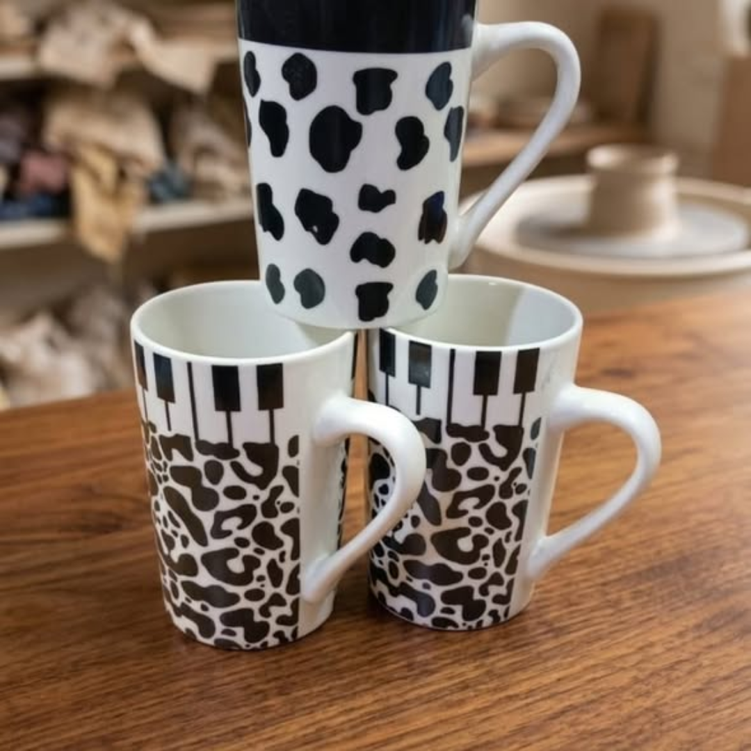 Ceramic Animal Print Mugs