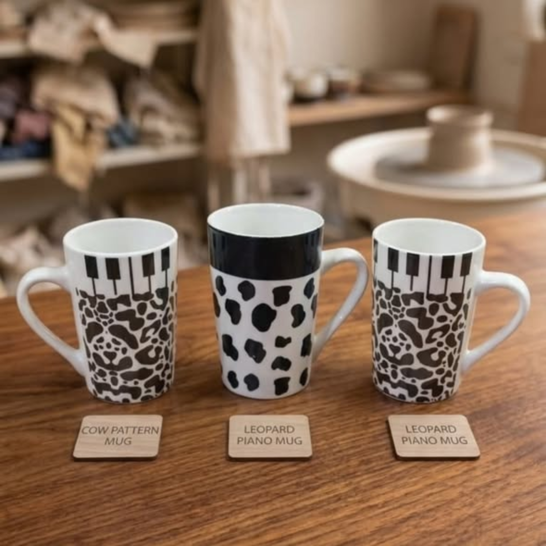 Ceramic Animal Print Mugs