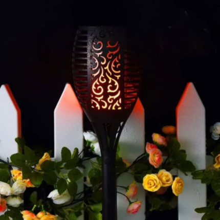 6 Piece LED Solar Flame Lamp Set