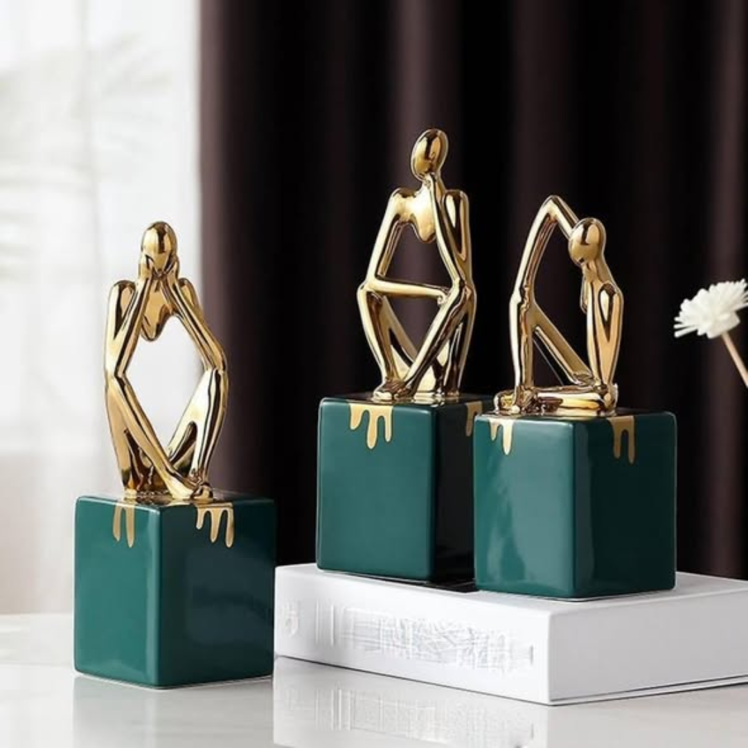 Ceramic thinking sculpture decor
