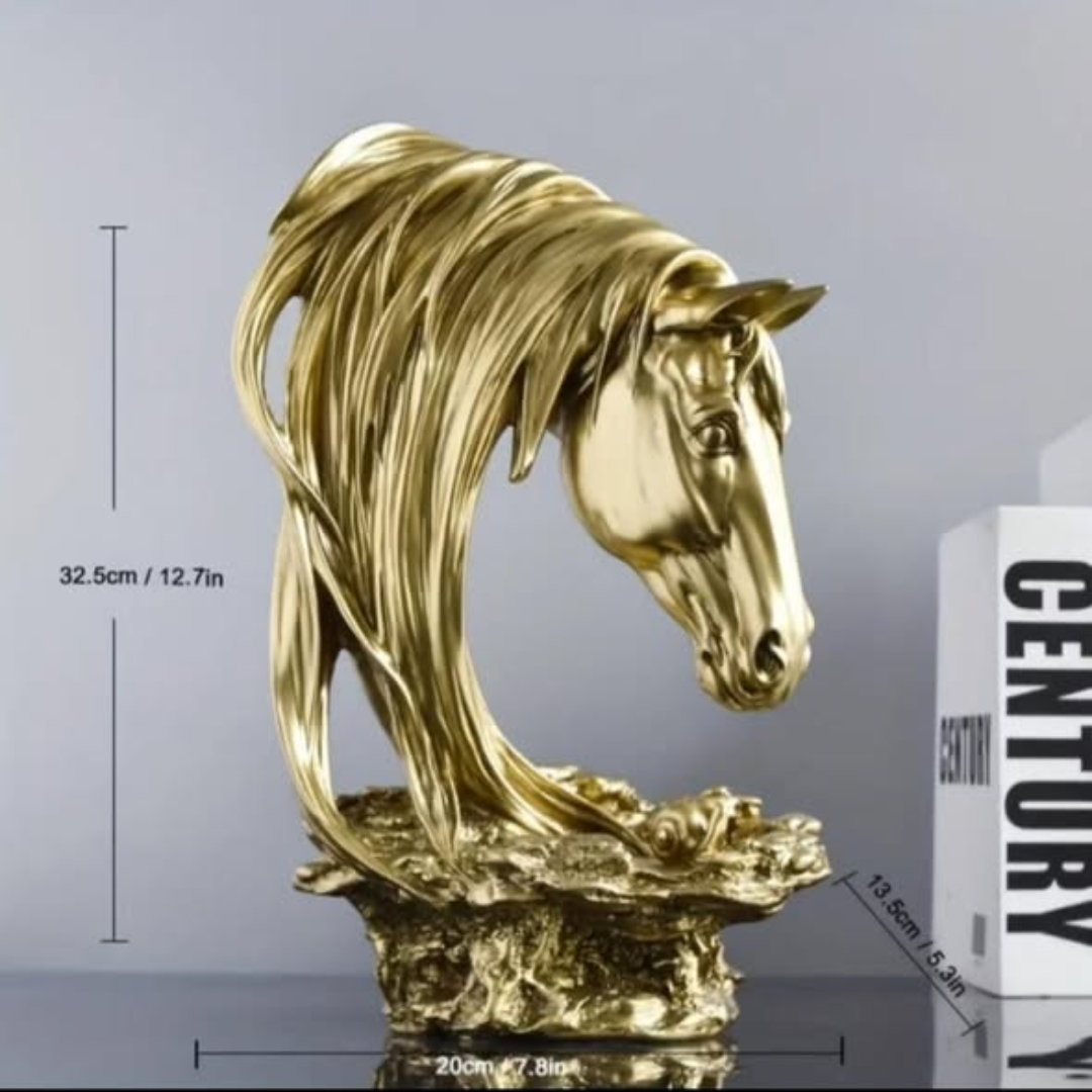 Delux White And Gold Horse