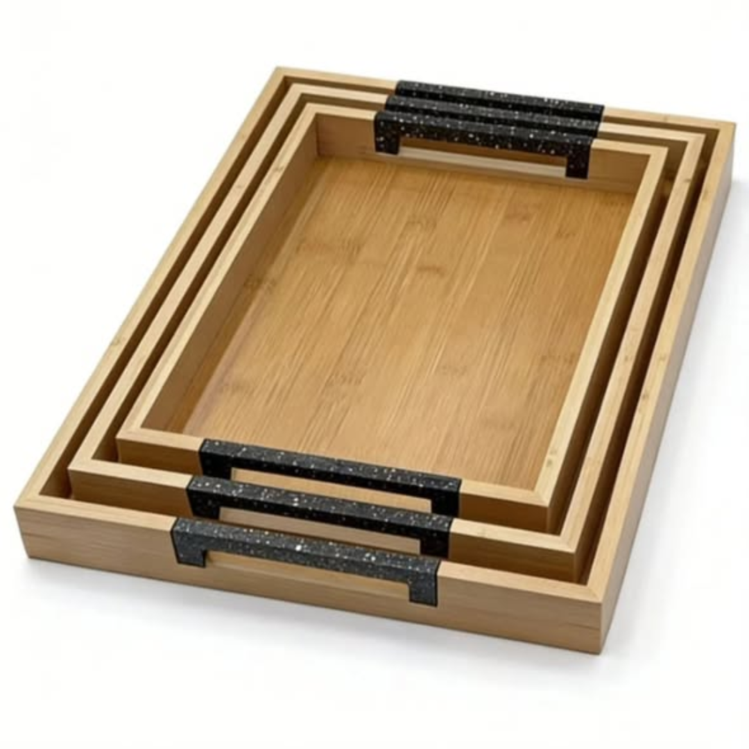 Bamboo Granite Trays