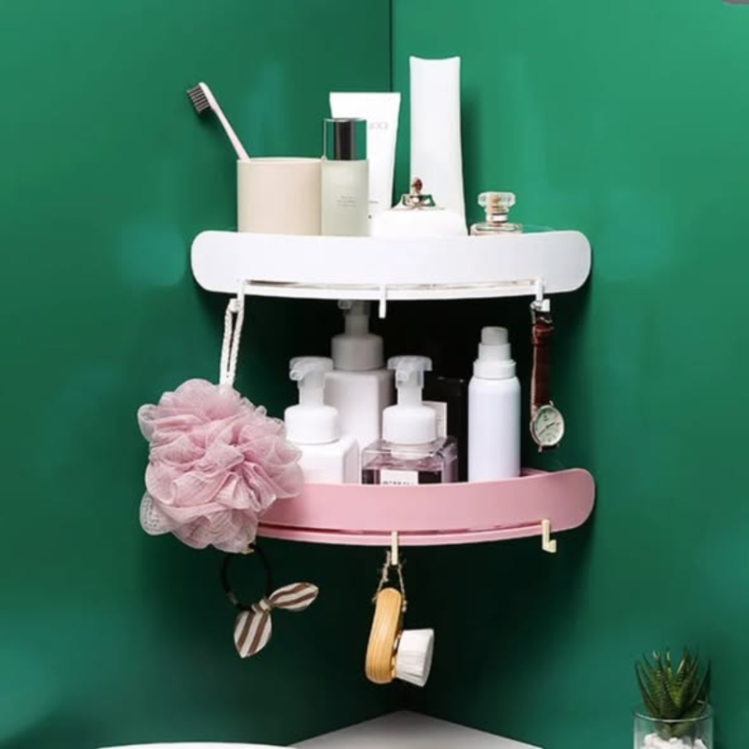 Corner bathroom/kitchen organizer
