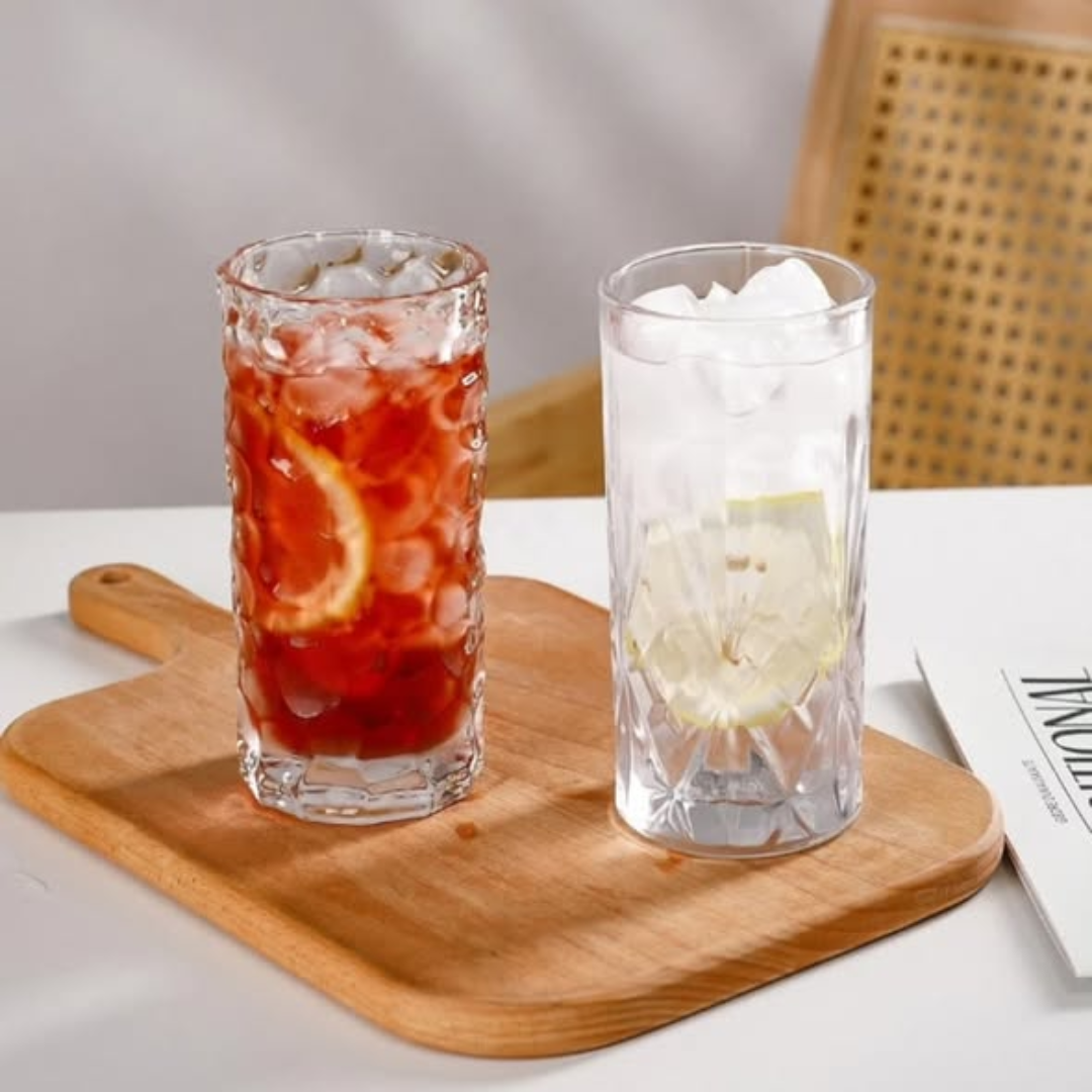 6 pcs Crystal Clear Long Glasses