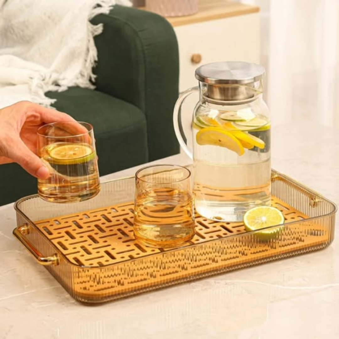 acrylic decor tray/fruit drainer tray