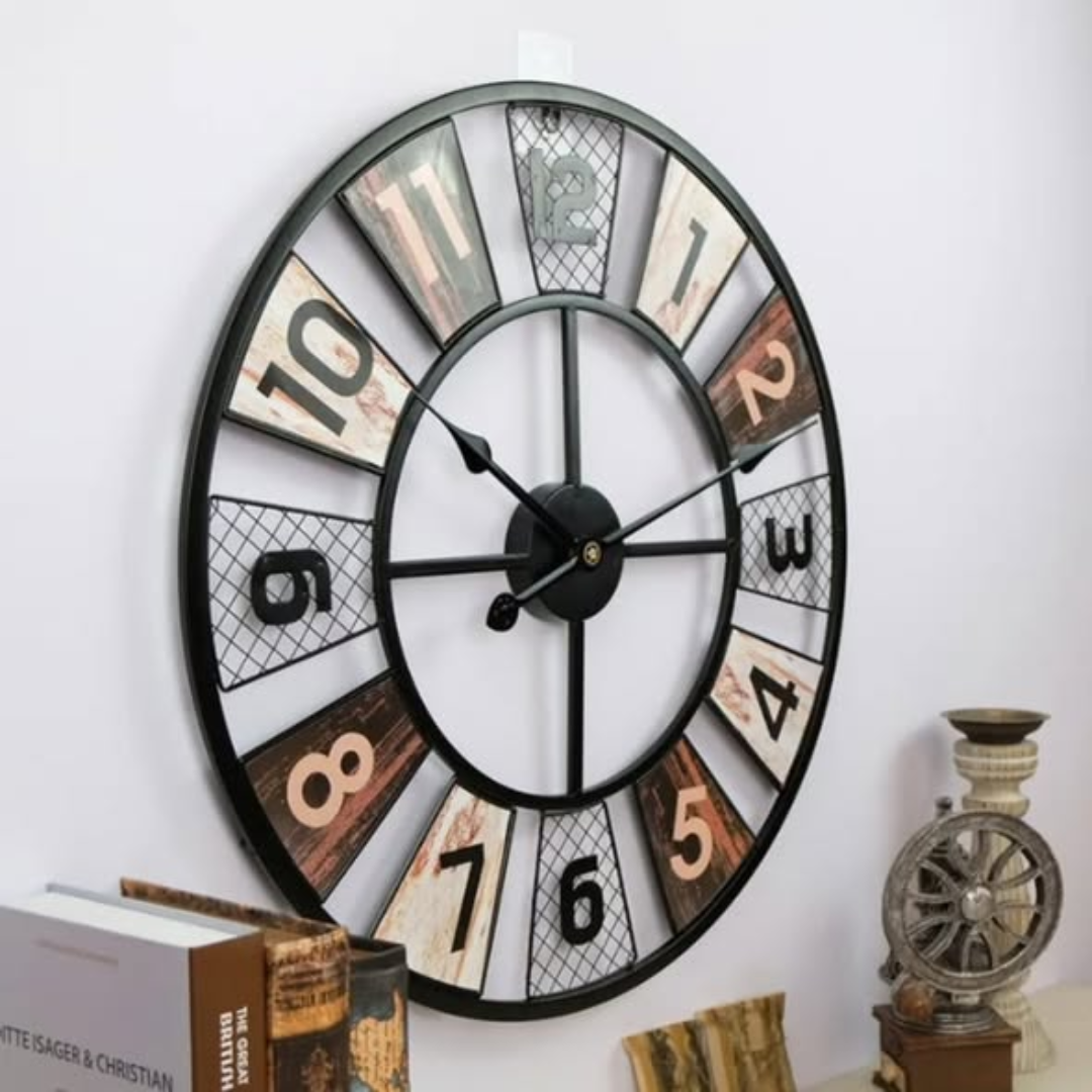 Light Luxury Metal Round Wall Clock