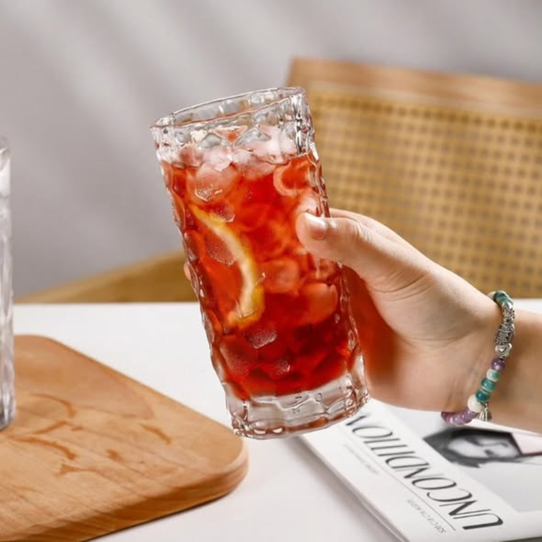 6 pcs Crystal Clear Long Glasses