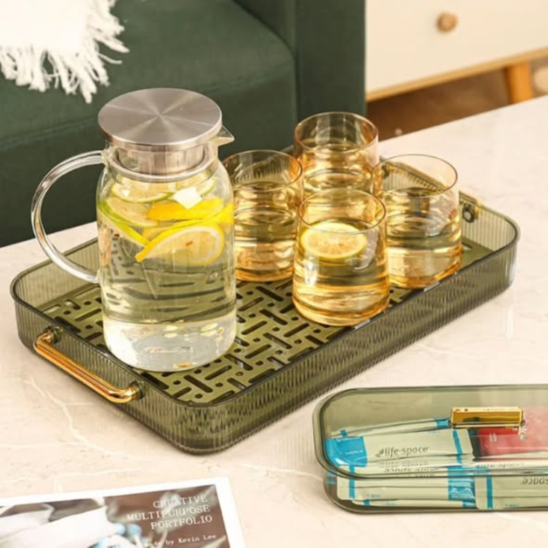 acrylic decor tray/fruit drainer tray