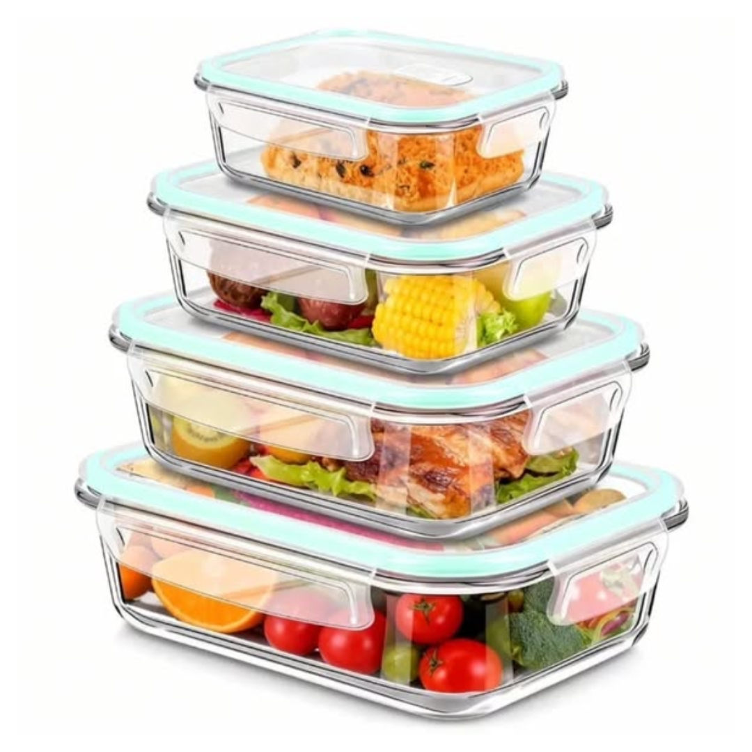 4pcs Glass Food Container Set