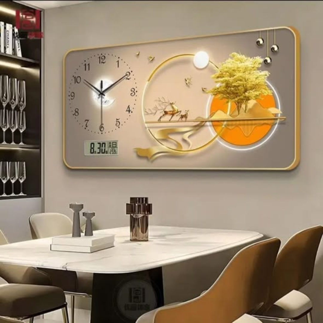 Analog/Digital Wall Clock with Calendar