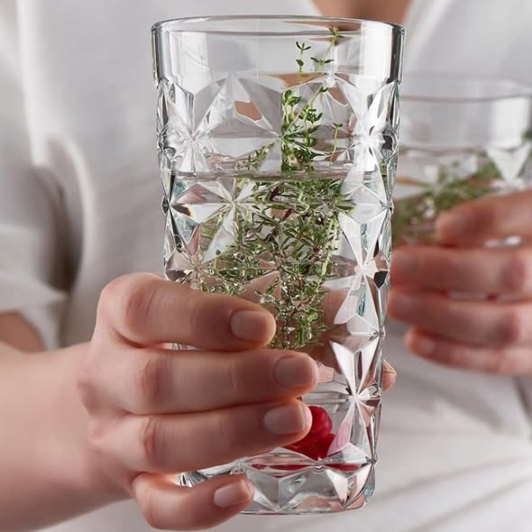 6 pcs Heavy Duty Crystal Clear Long Glass