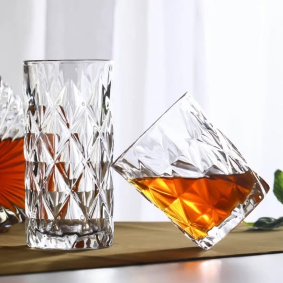 6 pcs Heavy Duty Crystal Clear Long Glass