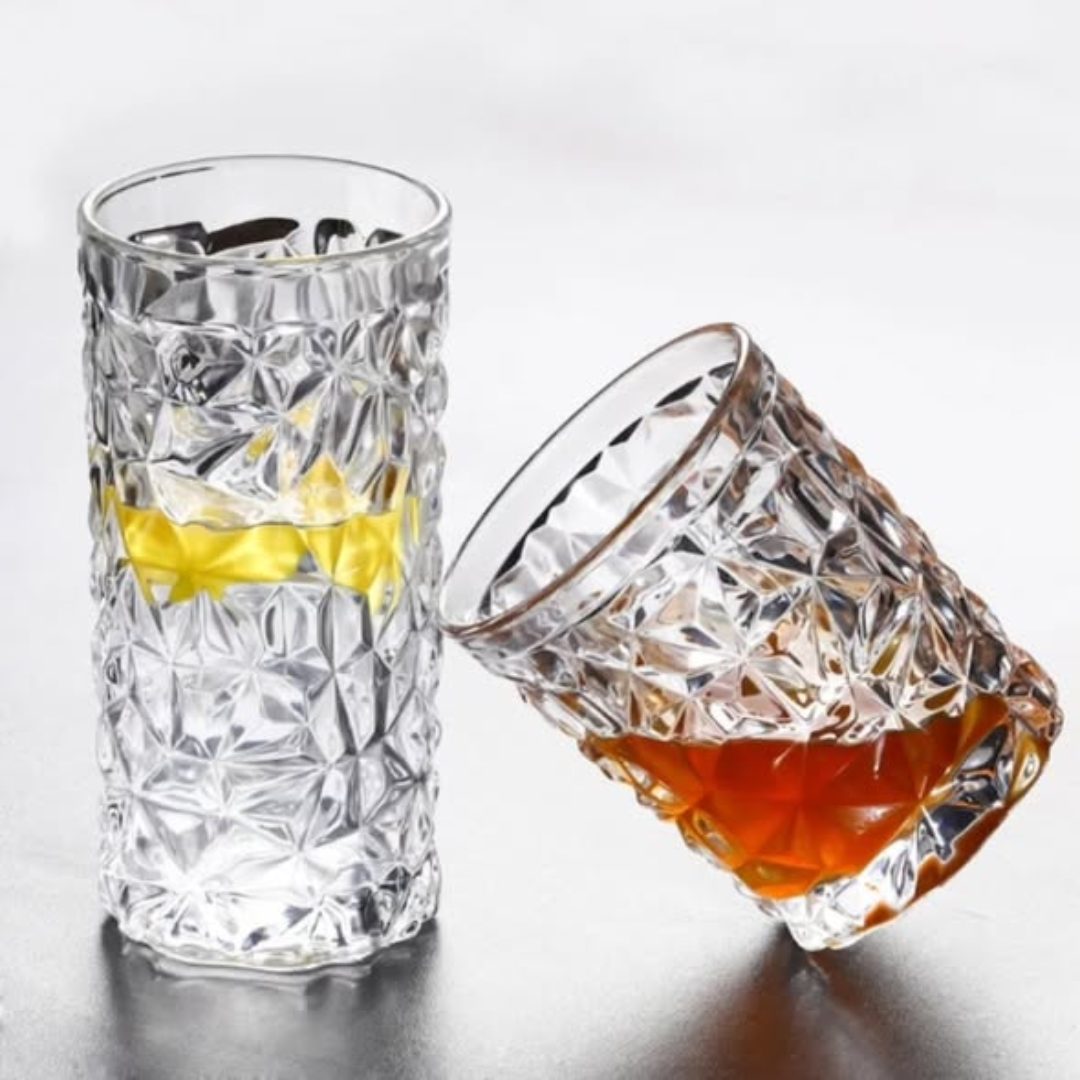6 pcs Heavy Duty Crystal Clear Long Glass