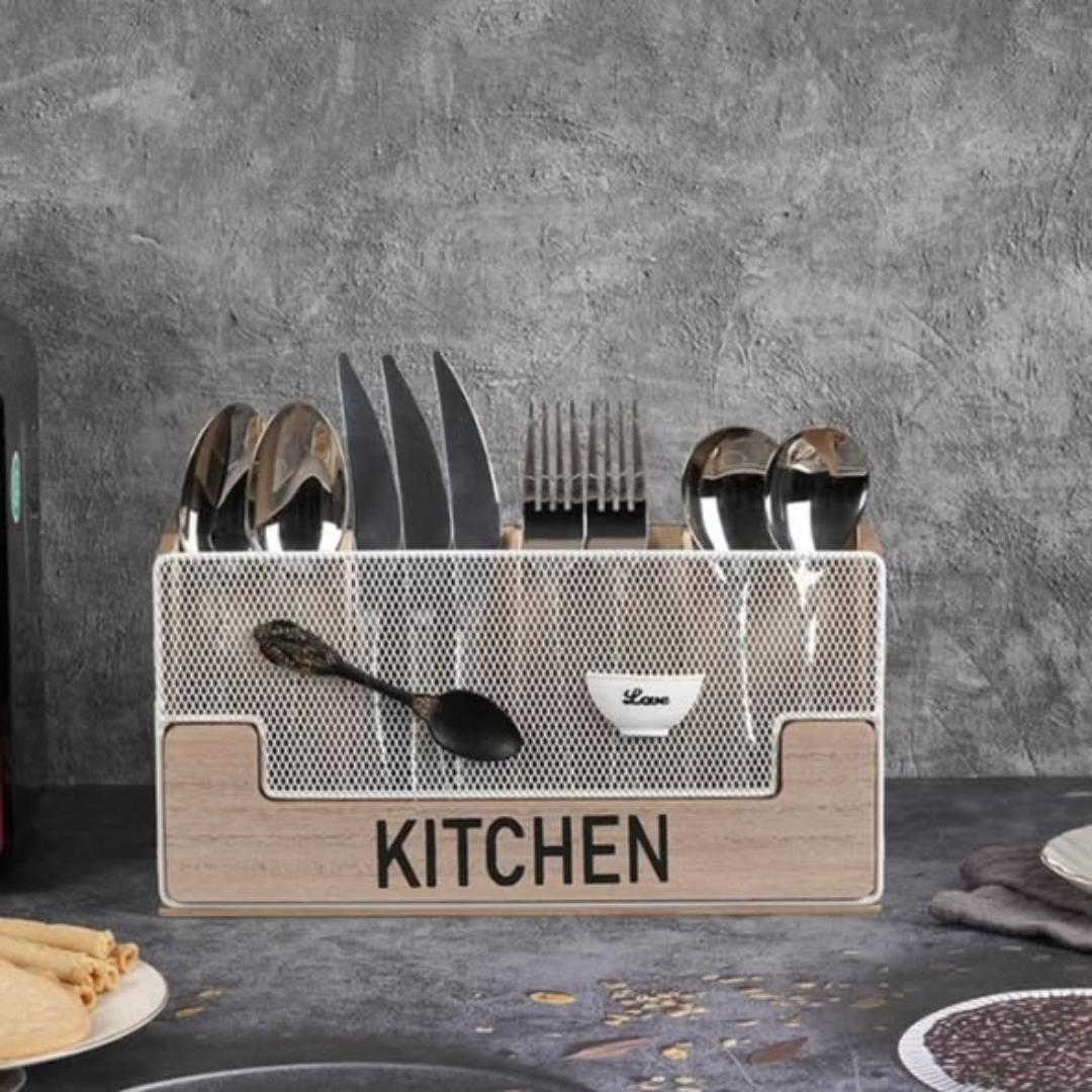 Wooden Kitchen Utensils Holder
