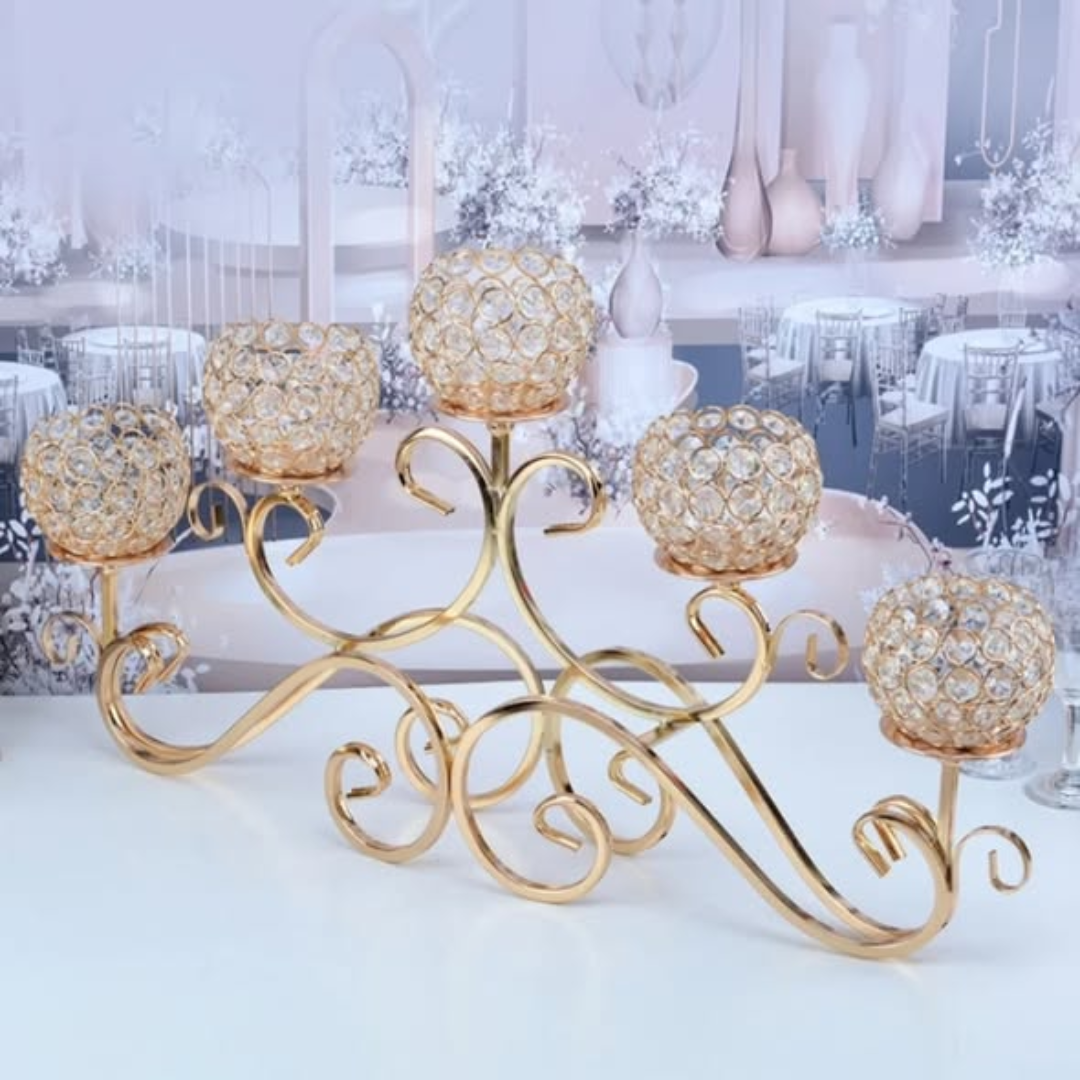 Luxury 5 Head Crystal Candle Holder
