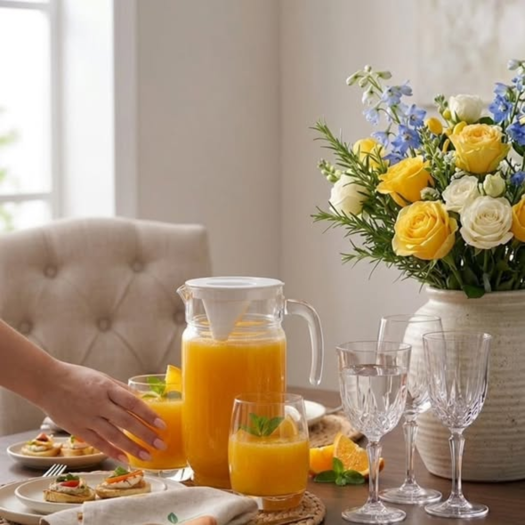 Glass Water Jug Pitcher